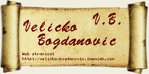 Veličko Bogdanović vizit kartica